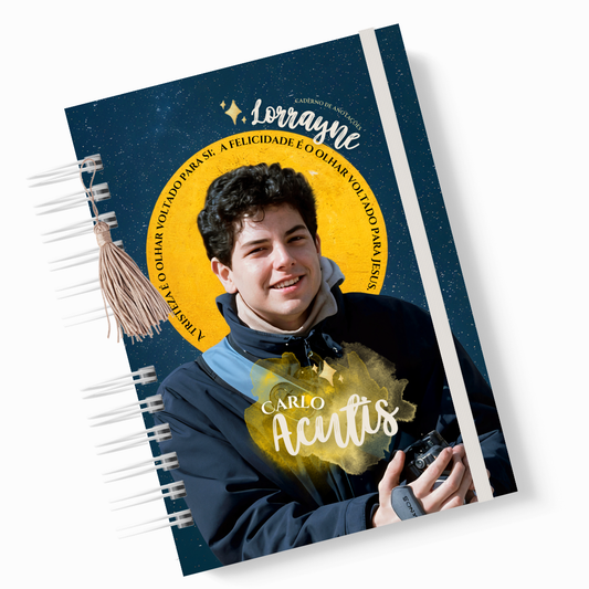 Caderno Personalizado Splendor Fidei Carlo Acutis